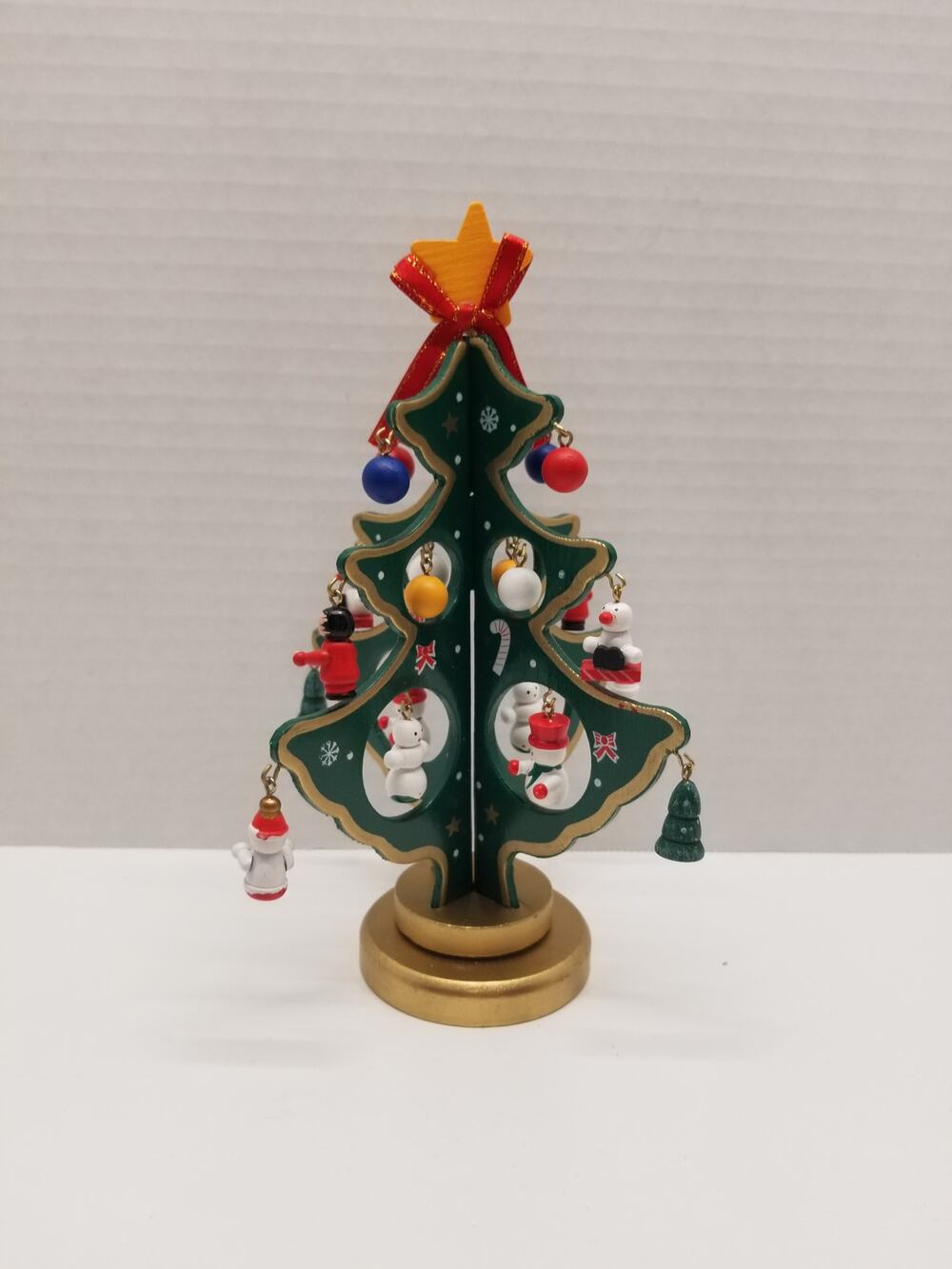 Kurt Adler Wooden Christmas Tree Wooden Ornaments